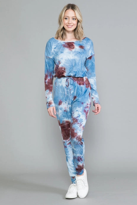 Tie Dye Jumpsuit with Pockets