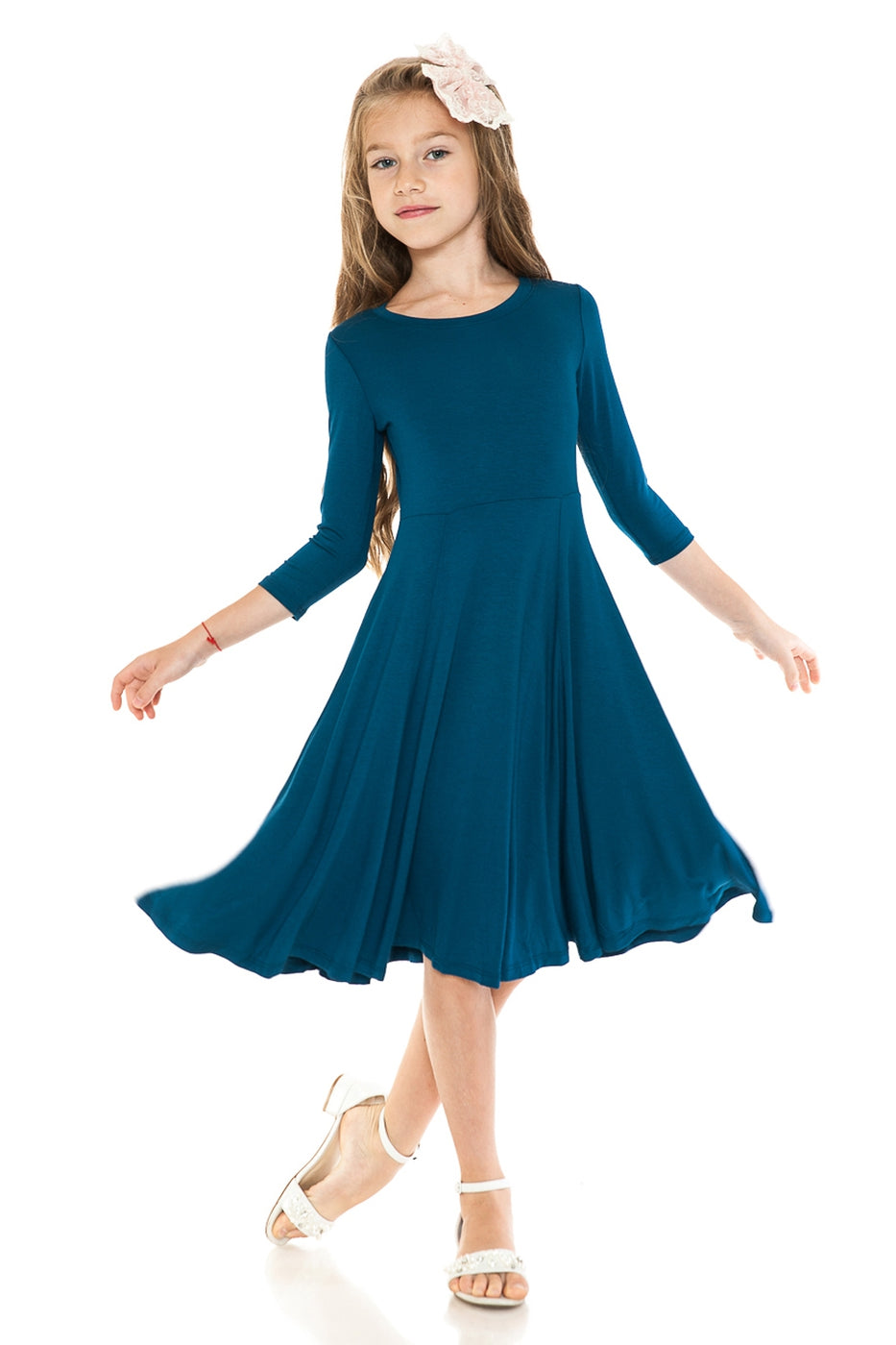 Girls Princess Seam A-line Dress