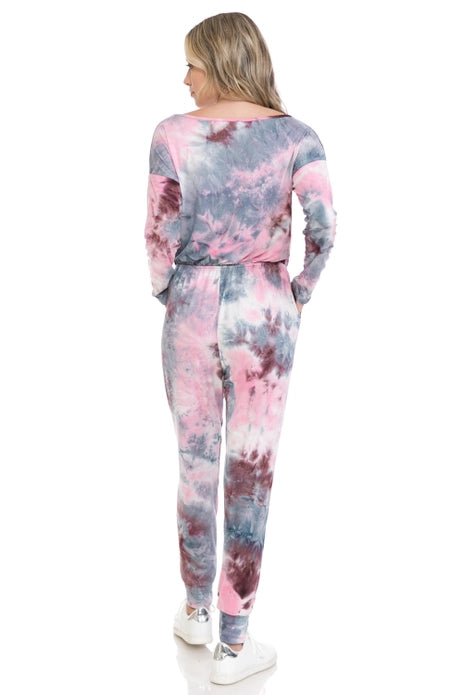 Tie Dye Jumpsuit with Pockets